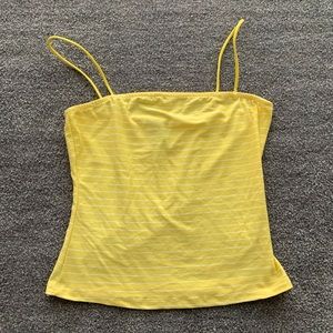 NWOT Rue21 size M yellow and white striped tank